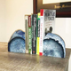 Polished Dyed Blue Bookends, $25